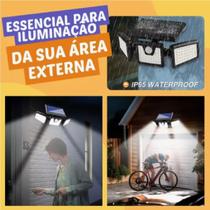 Luminaria solar 100w 360 6500k super led com sensor de presença