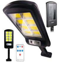 Luminária Solar 100W LED Controle sensor Movimento Regulável - BMAX