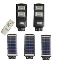 Luminaria Solar 120W Poste Sensor Presença Movimento Led Controle Kit 5 Und Casa Parede Iluminaçao Rua Luz Segurança