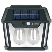 Luminária Solar 2 Lâmpadas Luz Led Arandela Sensor Presença ON-LU04