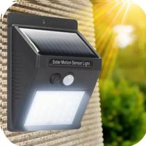 Luminária Solar 20 Leds Fotocélula Sensor De Luz E Presença