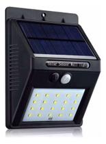 Luminária Solar 20 Leds Luz Automática Sensor De Presença