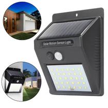 Luminária Solar 20 Leds Sensor Fotocélula Luz De Parede