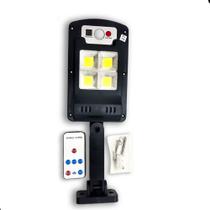 Luminária Solar 4 LEDs Poste Externa Sensor E Controle Remoto Uso Externo Luminária Solar 4 LEDs Poste Externa Sensor E Controle Remoto Uso Externo