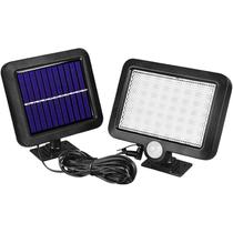 Luminária Solar 56 Led Luz de Jardim de Parede com Sensor de Presença com 3 Funções