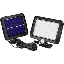 Luminária Solar 56 Leds Luz De Jardim Para Parede Com Sensor De Presença Com 3 Funções