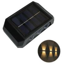 Luminária Solar 6 LEDs Lâmpada De Parede Arandela Área Externa Decoração Jardim À Prova Dágua