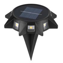 Luminária Solar 8 LEDs Espeto de Jardim Luz Parede Área Externa Decoração À Prova DÁgua IP65