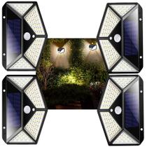 Luminaria Solar Andarela 100 Leds 4 Unid Iluminaçao Rua Casa Parede Segurança A prova dagua Resistente Luz Externa Economica Luminaria Solar Andarela 100 Leds 4 Unid Iluminaçao Rua Casa Parede Segurança A prova dagua Resistente Luz Externa Economica
