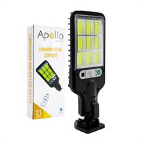 Luminária Solar Apollo 21W LED Com Poste e Controle Para Jardim