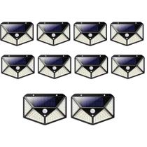 Luminaria Solar Arandela Kit 10 Uni 100 Leds Iluminaçao Rua Casa Parede Segurança Luminaria Solar Arandela Kit 10 Uni 100 Leds Iluminaçao Rua Casa Parede Segurança