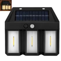 Luminaria Solar Arandela LED Sensor de Movimento Presença Filamento Iluminaçao Ambiente Externo Jardim Quintal Entrada