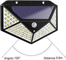 Luminária Solar Arandela Parede Sensor Presença Luz Led