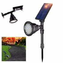 Luminaria Solar Arandela Spot LED Espeto Sensor de Presença Movimento Angulo Ajustavel Parede Quintal Jardim Entrada Garagem Caminho Iluminaçao