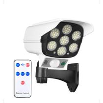 Luminaria Solar Camera Falsa Com Controle Detecta movimento Sensor de Proximidade 77 Leds 3 funções Luminaria Solar Camera Falsa Com Controle Detecta movimento Sensor de Proximidade 77 Leds 3 funções