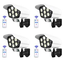Luminaria Solar Camera Falsa Sensor Movimento Controle Kit 4 Unid 180w Led 3 Funçoes Casa Portao Segurança Jardim Luz Iluminaçao Externa Luminaria Solar Camera Falsa Sensor Movimento Controle Kit 4 Unid 180w Led 3 Funçoes Casa Portao Segurança Jardim Luz Iluminaçao Externa