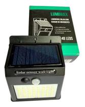 Luminária Solar Com Sensor De Movimento Para Parede 48 LEDS