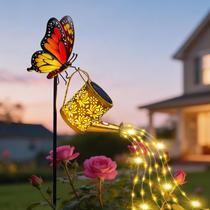 Luminária Solar de Jardim Ostritec à Prova dÁgua com Decoração de Borboleta