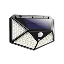 Luminaria Solar De Parede 100 Leds Com Sensor de Movimento Preta