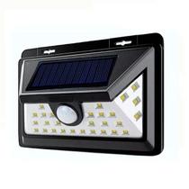 Luminária Solar De Parede 32 Leds Com Sensor De Movimento