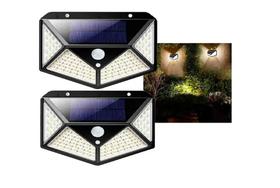 Luminária Solar De Parede Refletor 100 Led Sensor Presença Prova D' Água Com 3 Funções Solar light