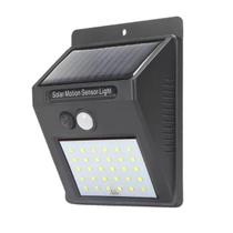 Luminária Solar De Parede Sensor Led Carregado A Luz Solar