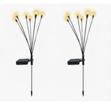 Luminária Solar Decorativa Tipo Espeto para Jardim c/ 6 LEDs - Kit com duas luminárias Bom4605 Bomvink Luminária Solar Decorativa Tipo Espeto para Jardim c/ 6 LEDs - Kit com duas luminárias Bom4605 Bomvink