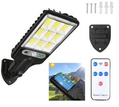 Luminária Solar Externa Jardim Lâmpada de Parede Com Sensor e Controle Original