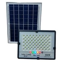 Luminária Solar Holoforte 300w Refletor com Placa Solar Área Externa Casa Prova d'água IP 67 Outdoor