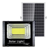 Luminaria Solar Holofote 200w Autonomo Fotocelula Ip67 12h