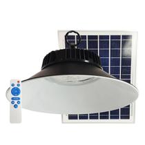Luminaria Solar Industrial 150W Comercio Galpão Loja Empresa Regulavel Quintal com Controle Remoto Sala de Estar Pendente Placa Solar High Bay