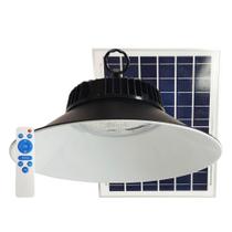 Luminaria Solar Industrial 150W Galpão Loja Empresa Comercio Regulavel Quintal com Controle Remoto Sala de Estar Pendente Placa Solar High Bay
