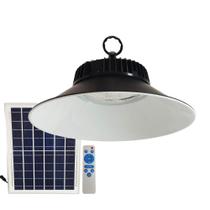 Luminaria Solar Industrial Galpão Loja Empresa Comercio Regulavel Quintal com Controle Remoto Sala de Estar Pendente Placa Solar High Bay
