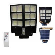 Luminaria Solar Led 600W Poste Refletor Controle Sensor Movimento Presença Rua Estrada Praça Avenida Iluminaçao Publica Proteçao Segurança Residencia