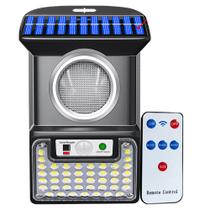 Luminaria Solar Led Controle 4 modos Balizador Sensor de proximidade Alta Potencia Spot Refletor Jardins Garagem Estacionamento Luz Externas Areas Pa