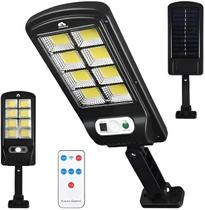 Luminária Solar LED de Parede Externa 180W Solar com Sensor de Movimento Controle Remoto