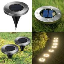 Luminária Solar Led Refletor Espeto Jardim Gramado Decoração Iluminação Luz Branca 20 Unidades