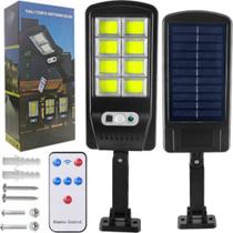 Luminária Solar Luz Led Noturna Poste Com Sensor Movimento Forte Suporte Parede
