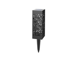 Luminária Solar Mini Espeto Balizador LED Mandala Efeito Sombra IP65 Branco Frio 6500K