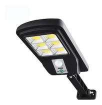 Luminária Solar Mini Poste Rua Led C/ Sensor Luz Frio 48 Cob