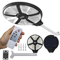 Luminaria Solar Ovni 360 graus 400w Gigante Placa led Sensor Ilumina Holofote Jardim Casa