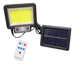 Luminária Solar Parede 117cob Placa Separada Sensor Presença