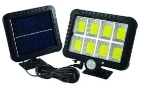 Luminária Solar Parede 160 Cob Sensor Presença 3 Funções