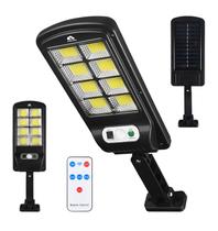 Luminária Solar Parede 160 COB Sensor Presença Com 3 Funções