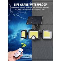 Luminária Solar Parede 171 Cob Sensor Presença 3 funções