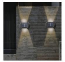 Luminária Solar Parede Kit 4 Und Arandela Resistente Luz Decorativa Segurança Jardim Escada Quintal - trs