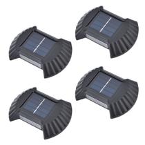 Luminaria Solar Parede Kit 4 Und Arandela Spot Balizador Jardim Casa Quintal Garagem Varanda Escada Economica Iluminaçao Forte Resistente - ABMIDIA