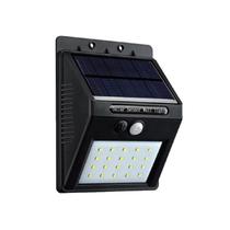 Luminária Solar Parede Sensor Presença Leds Potente