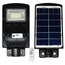 Luminaria Solar Poste LED 50w Sensor Proximidade Controle Quintal Jardim Rua Luminaria Solar Poste LED 50w Sensor Proximidade Controle Quintal Jardim Rua