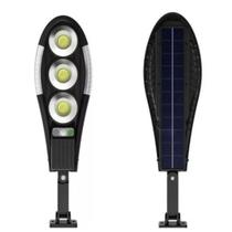 Luminária Solar Poste Rua Publica Led Com Sensor E Controle Holofote